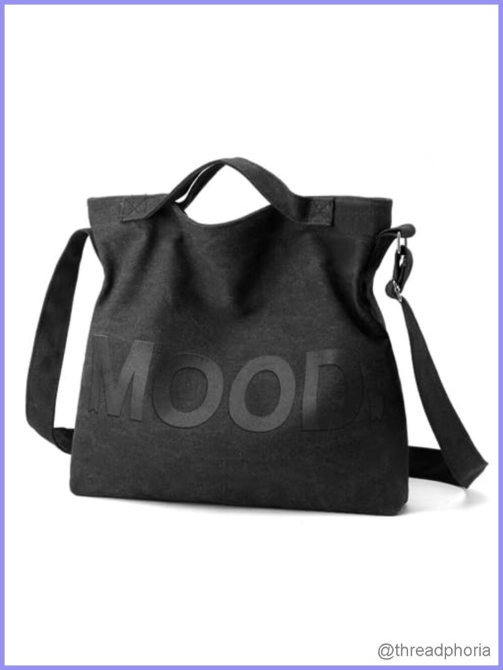 Canvas Tote Bag Crossbody Shoulder Messenger Travel Handbag Unisex